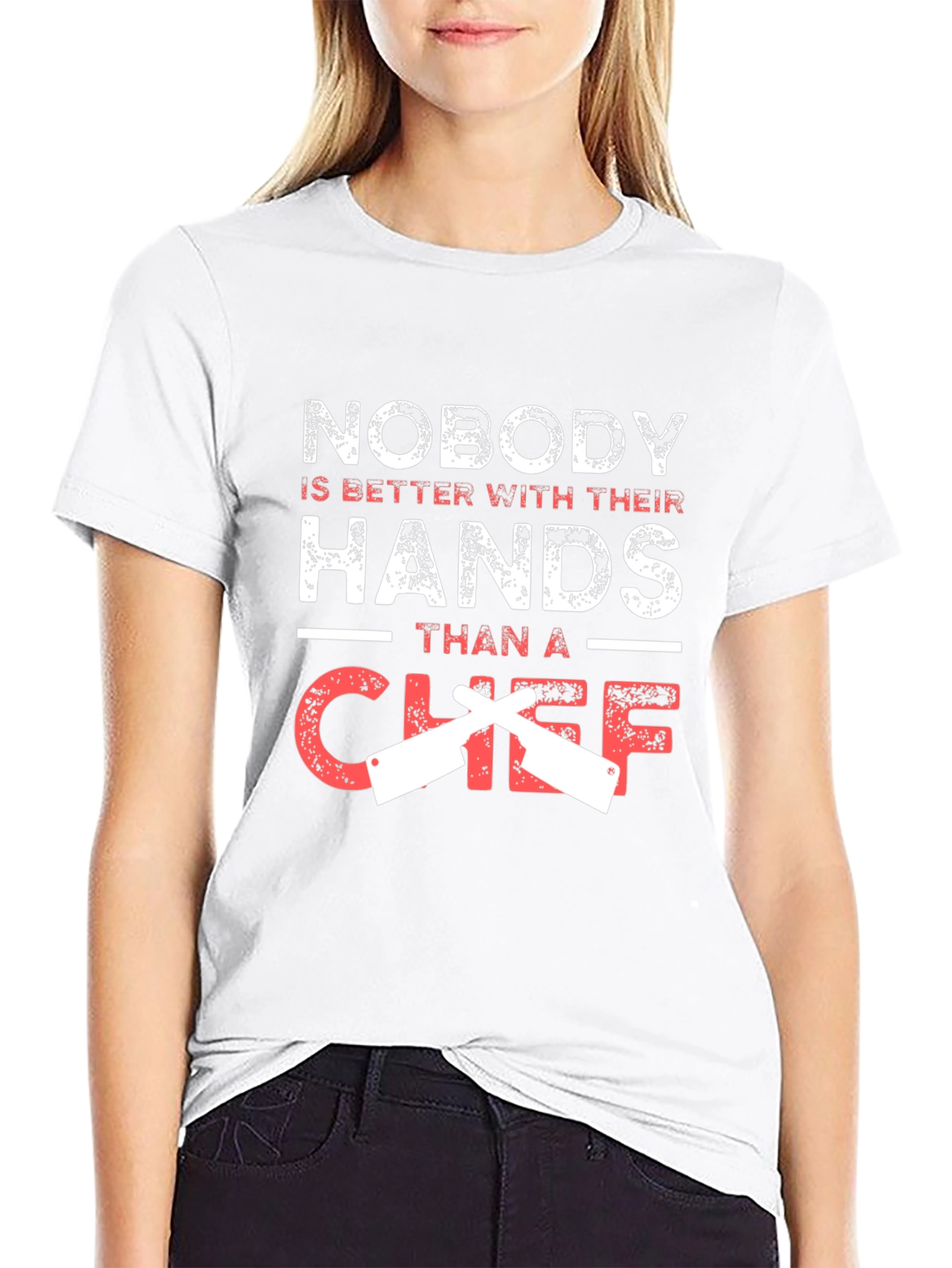 Chef Hands Graphic Tee - Black Cotton Blend