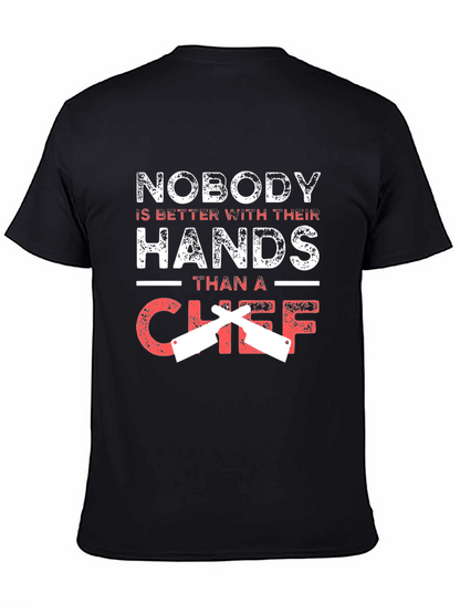 Chef Hands Graphic Tee - Black Cotton Blend