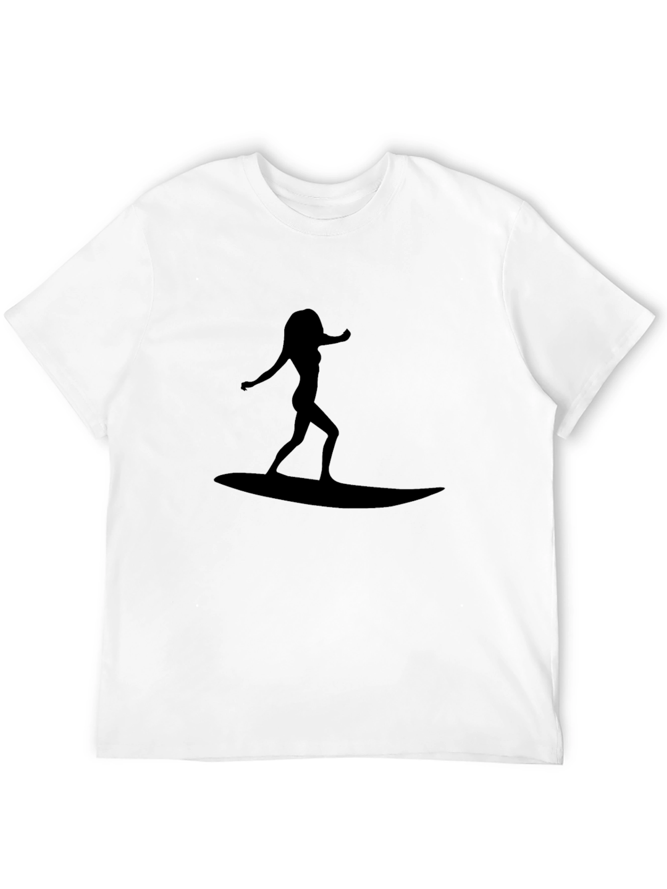 Surfer Girl Graphic T-Shirt - Black