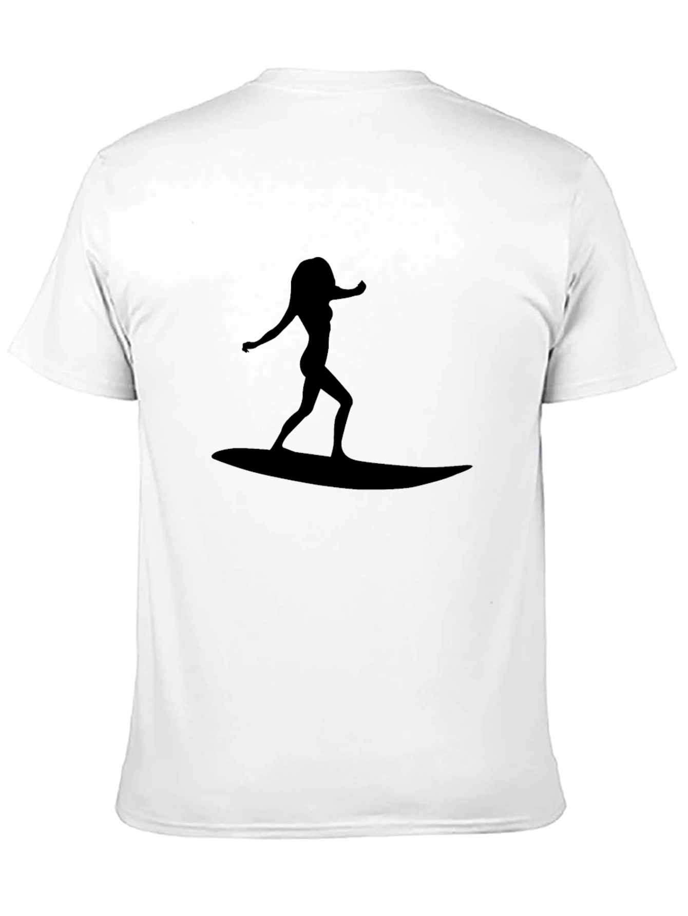Surfer Girl Graphic T-Shirt - Black