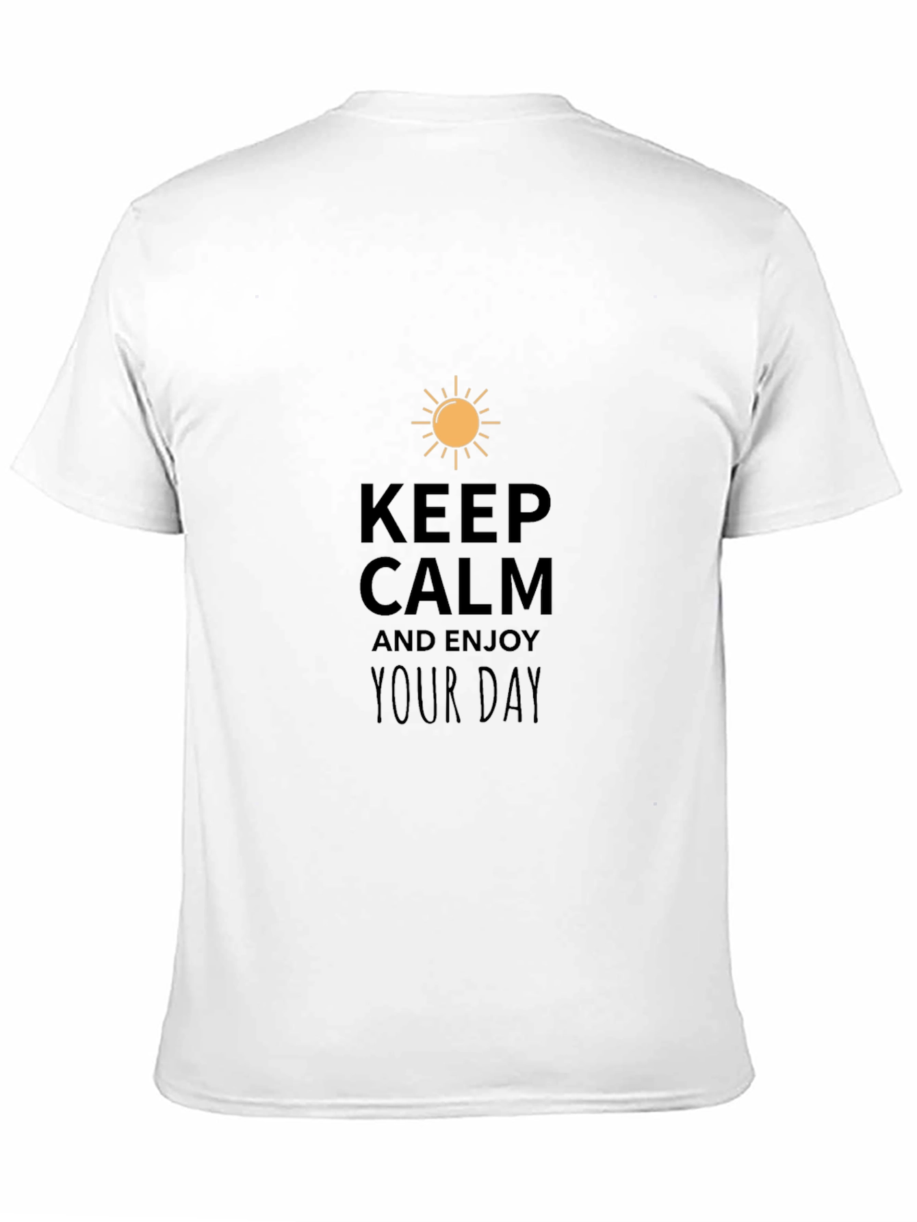 Keep Calm Enjoy Day Black Graphic Tee
