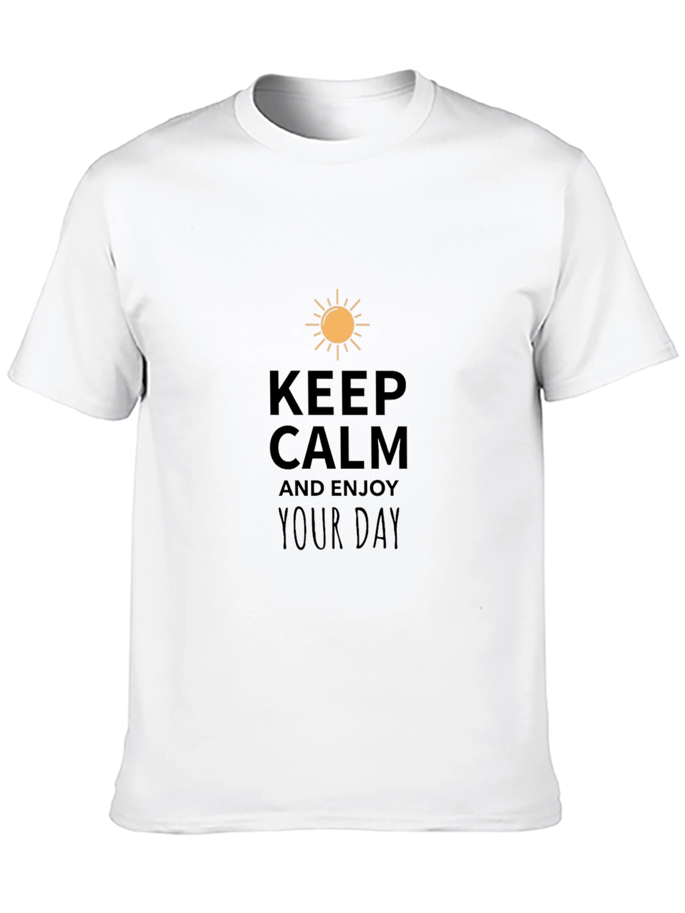 Keep Calm Enjoy Day Black Graphic Tee
