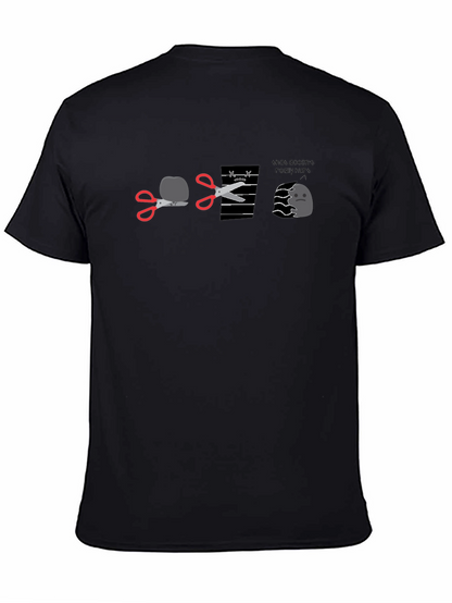 Rock Paper Scissors Pun Black T-Shirt