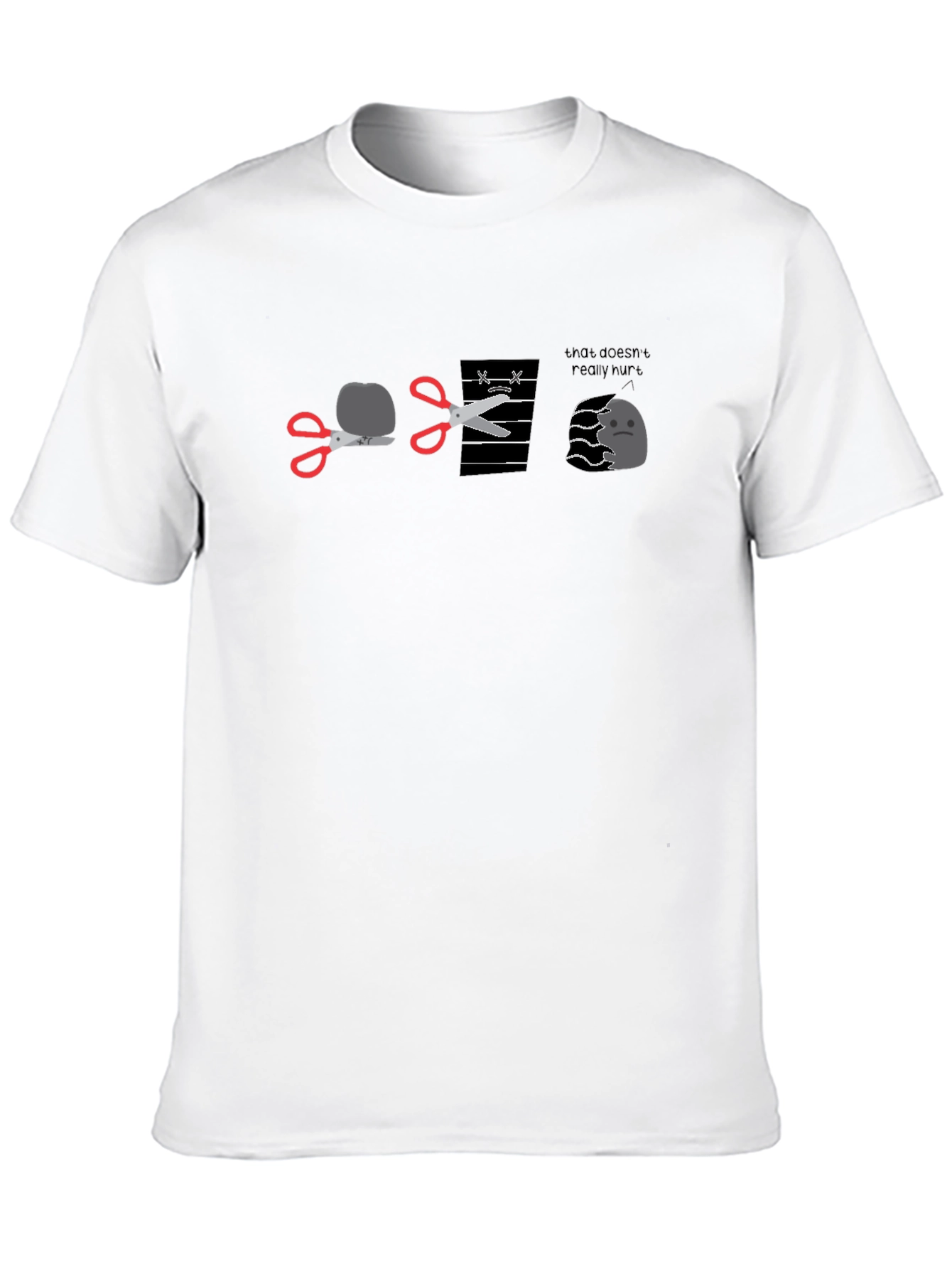 Rock Paper Scissors Pun Black T-Shirt