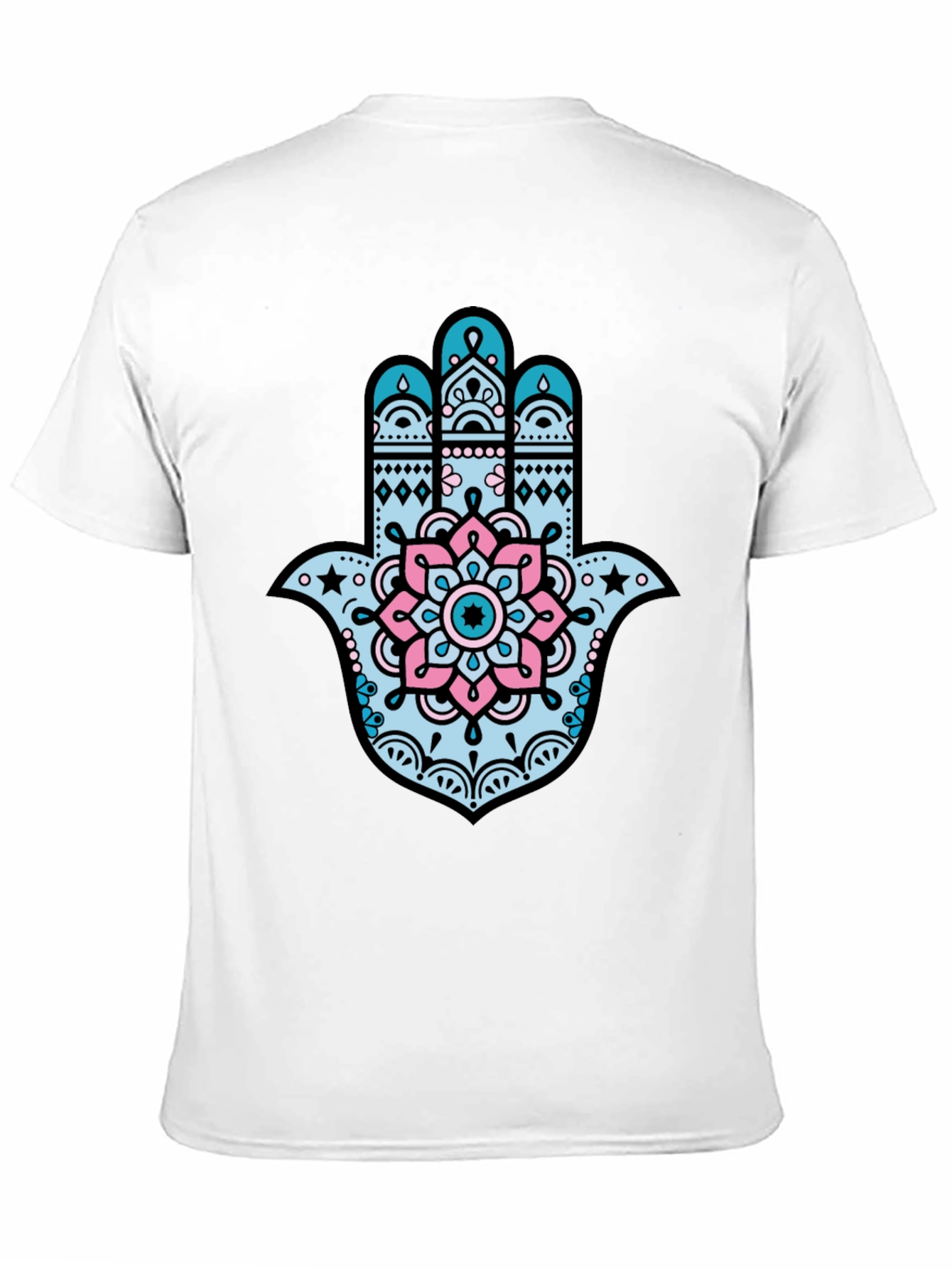 Hamsa Hand Graphic Tee - Stylish Black T-Shirt