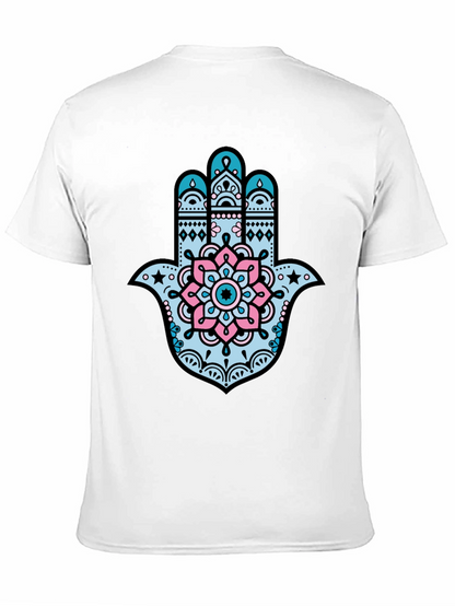 Hamsa Hand Graphic Tee - Stylish Black T-Shirt