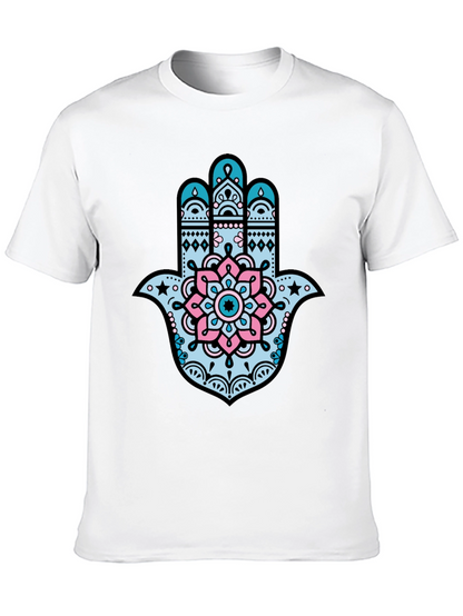Hamsa Hand Graphic Tee - Stylish Black T-Shirt
