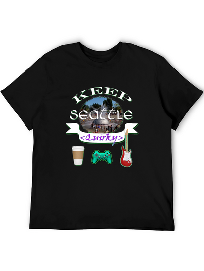 Keep Seattle Quirky T-Shirt Coffee Gaming Music
