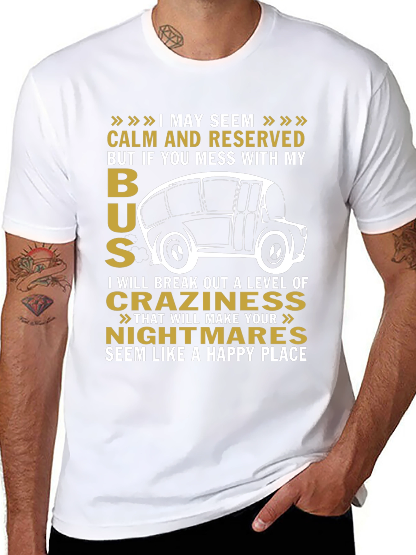 Calm and Reserved Bus Driver T-Shirt