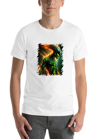 Alien Creature Graphic Tee - Mens Black T-Shirt