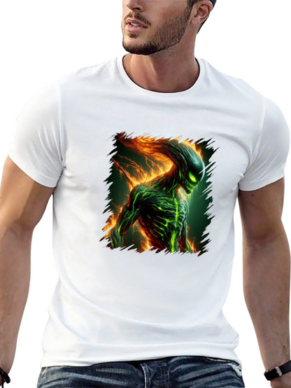 Alien Creature Graphic Tee - Mens Black T-Shirt