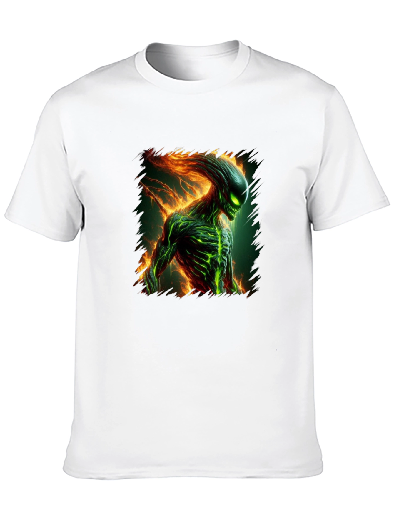 Alien Creature Graphic Tee - Mens Black T-Shirt