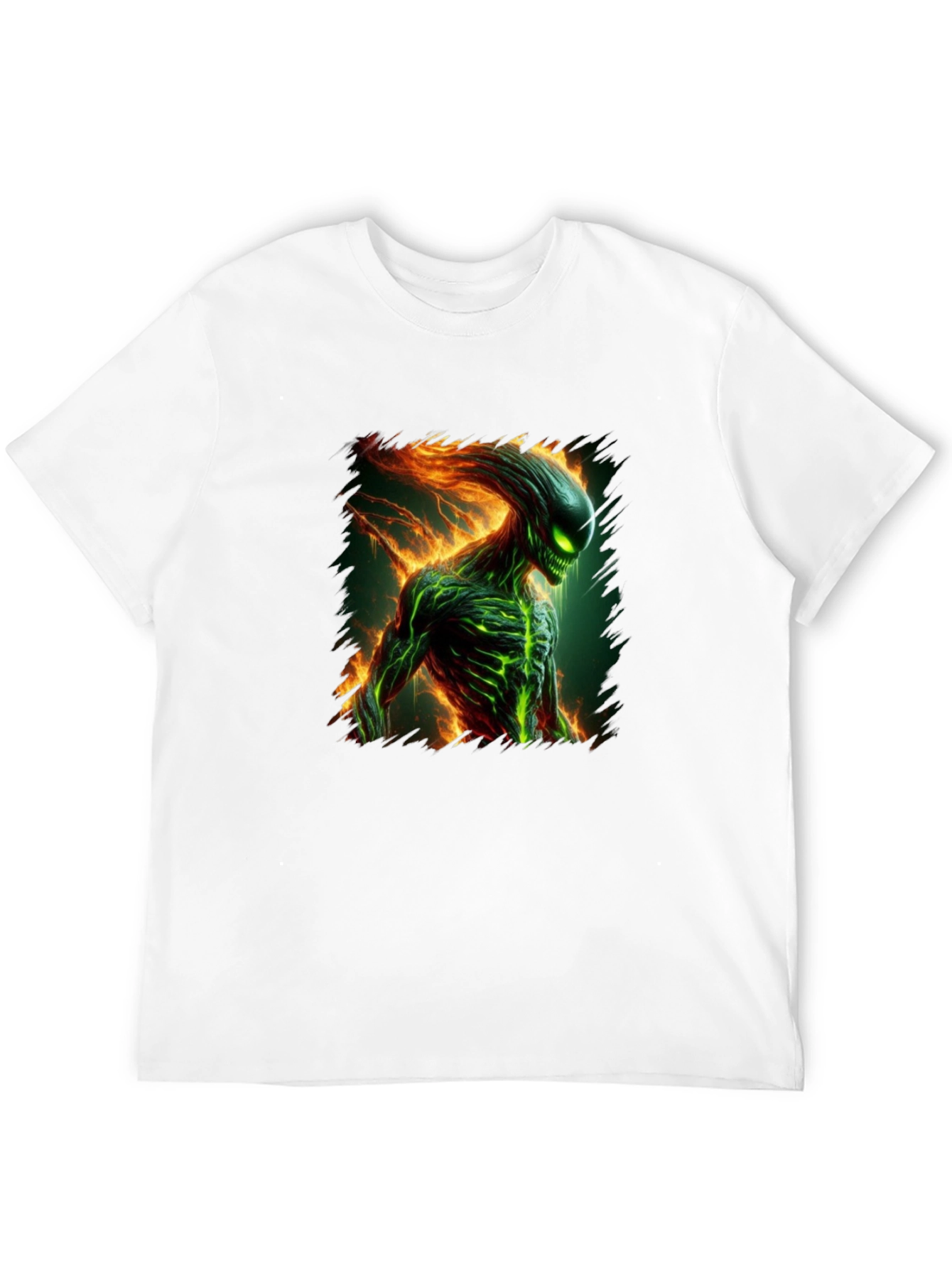 Alien Creature Graphic Tee - Mens Black T-Shirt