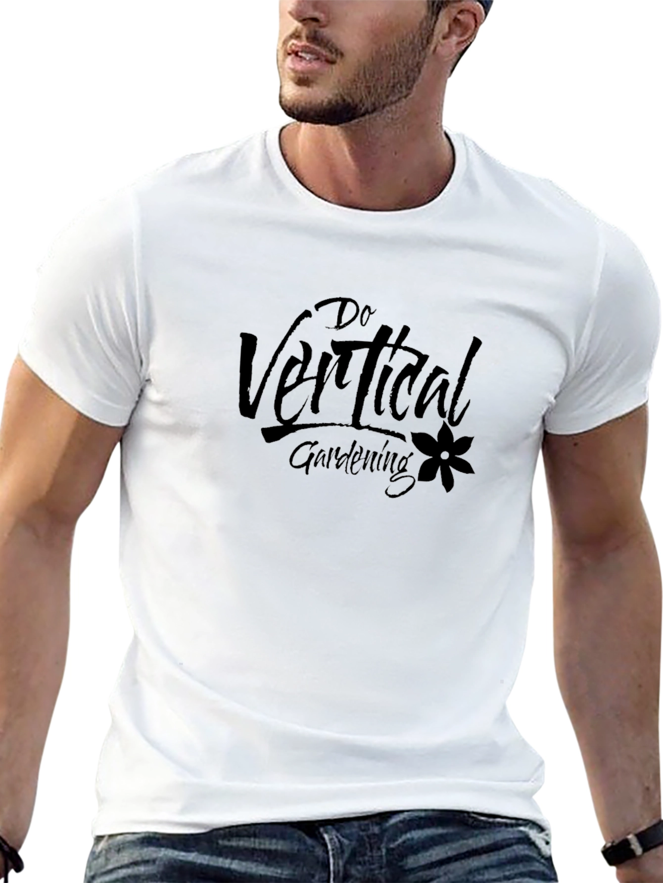 Do Vertical Gardening Black Graphic T-Shirt
