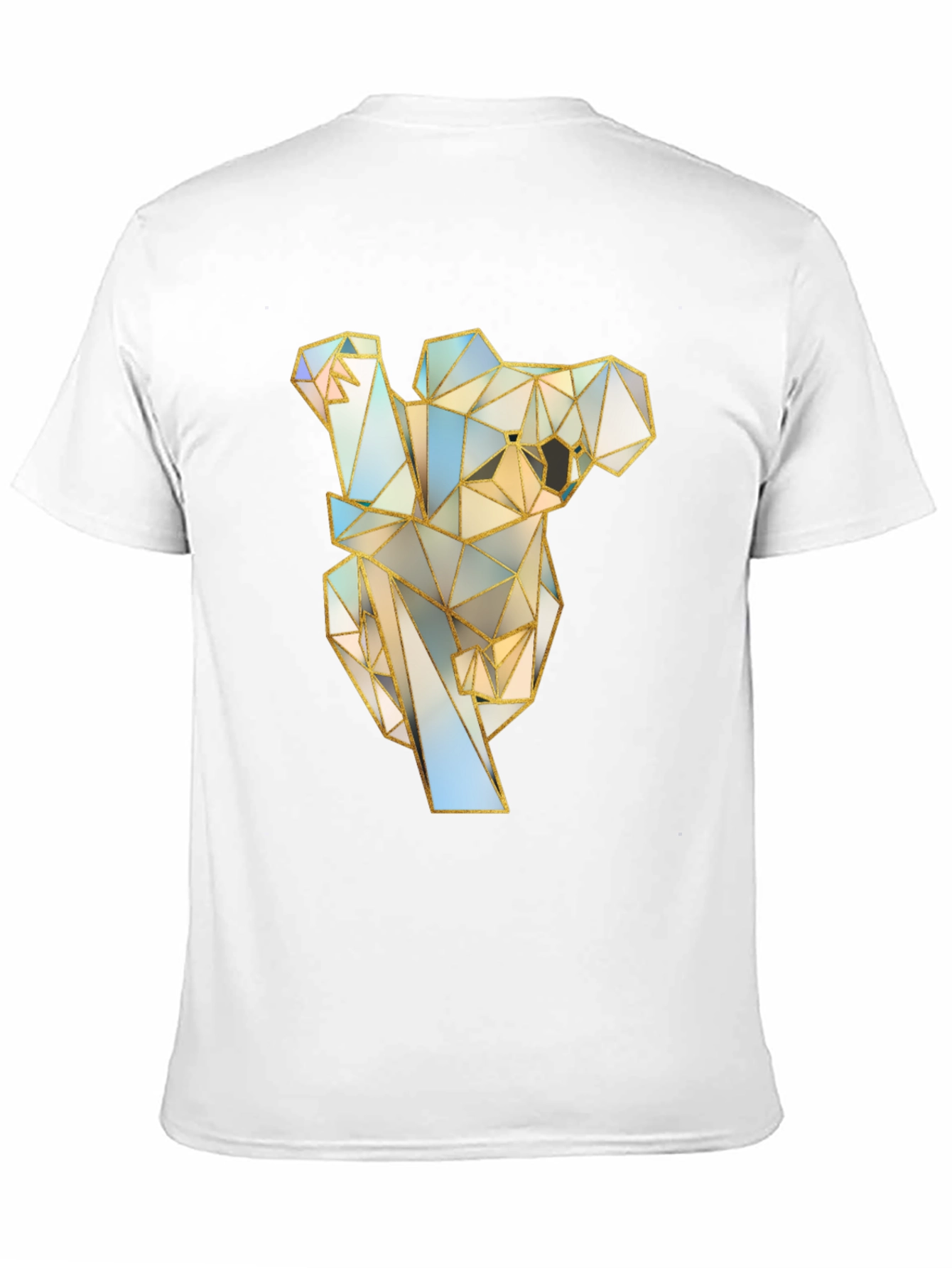 Geometric Koala Graphic Tee - Stylish Black T-Shirt