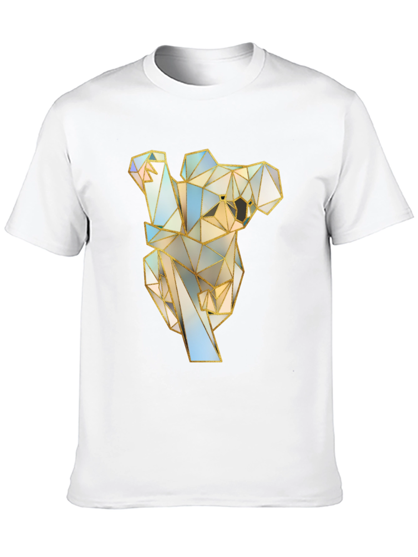 Geometric Koala Graphic Tee - Stylish Black T-Shirt