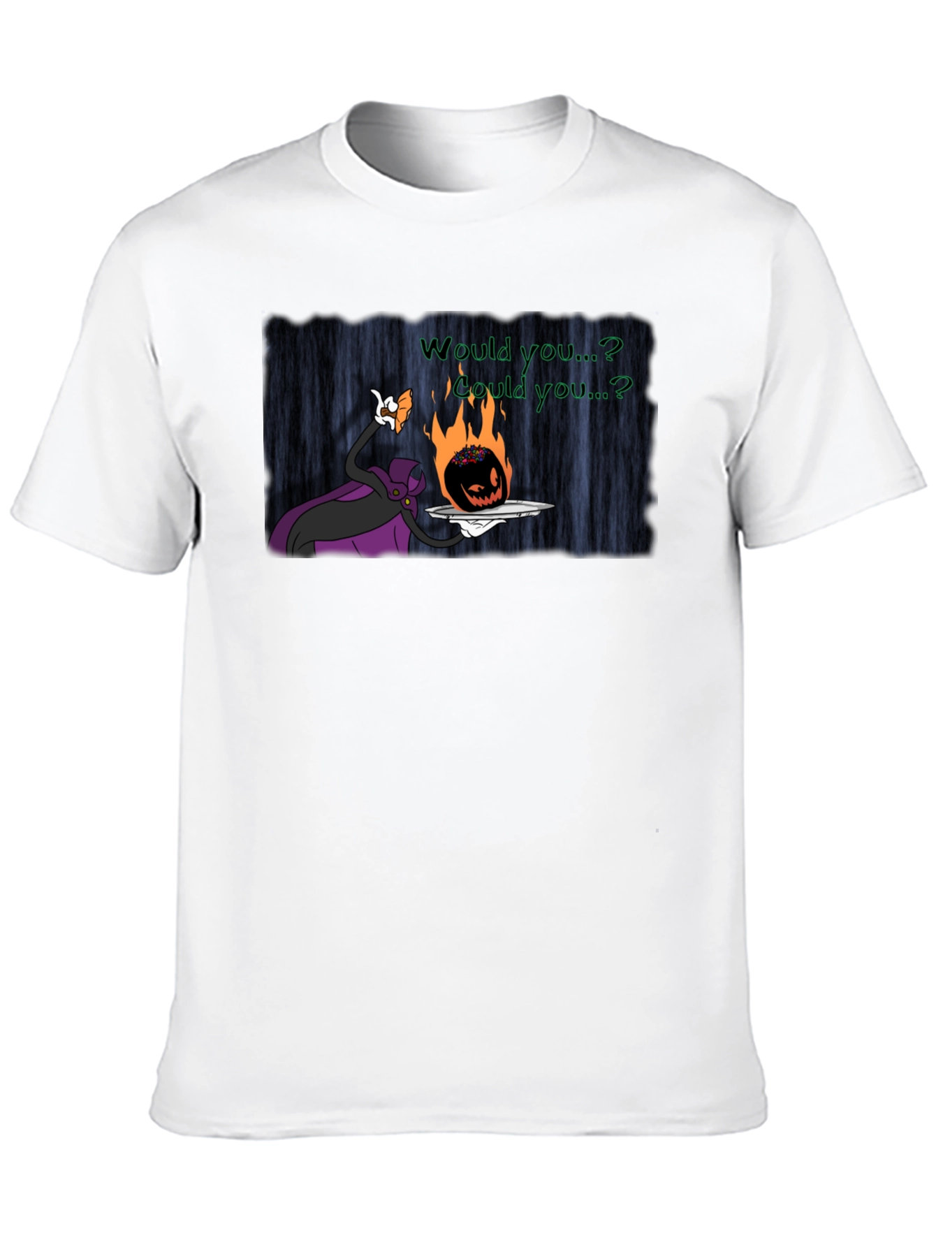 Fiery Pumpkin Head Graphic T-Shirt - Halloween Style