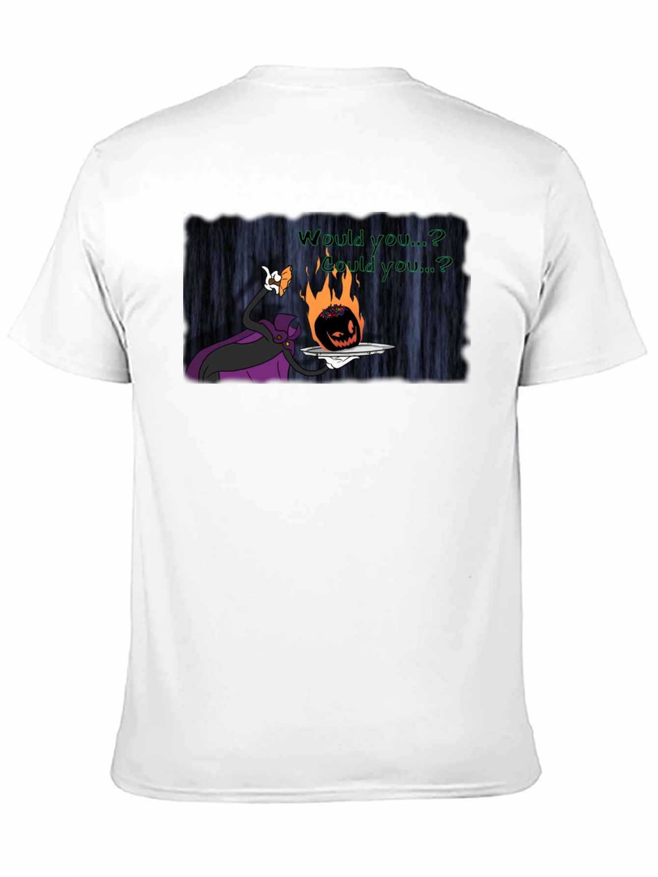 Fiery Pumpkin Head Graphic T-Shirt - Halloween Style