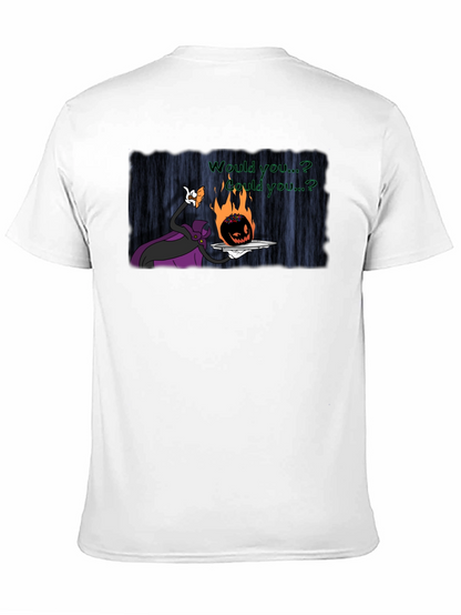 Fiery Pumpkin Head Graphic T-Shirt - Halloween Style
