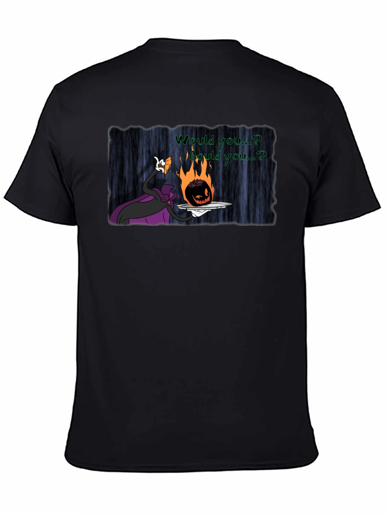 Fiery Pumpkin Head Graphic T-Shirt - Halloween Style