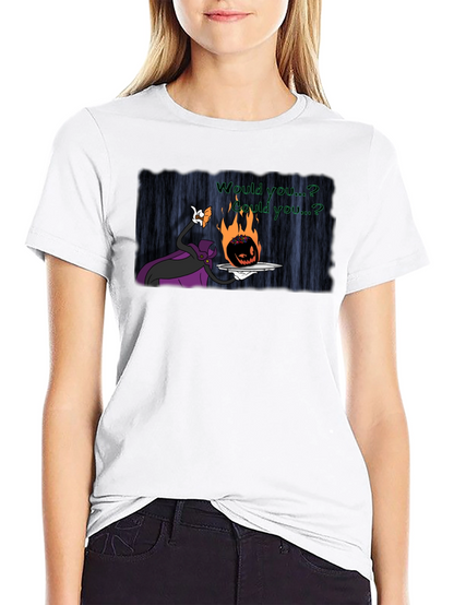 Fiery Pumpkin Head Graphic T-Shirt - Halloween Style