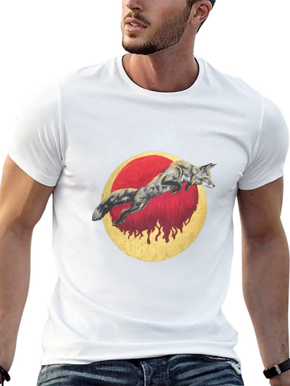 Fox & Moon Graphic Tee - Unisex Black Shirt