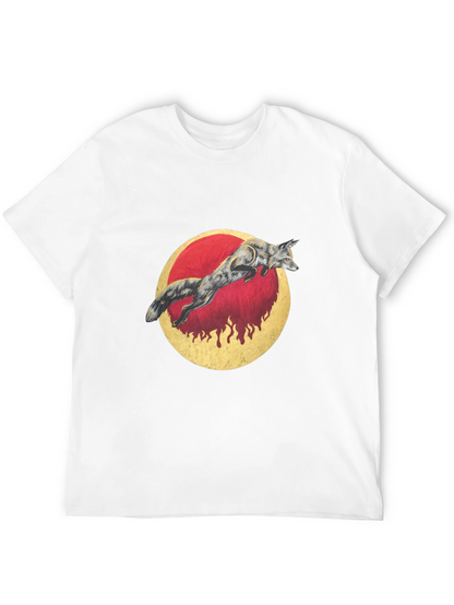 Fox & Moon Graphic Tee - Unisex Black Shirt