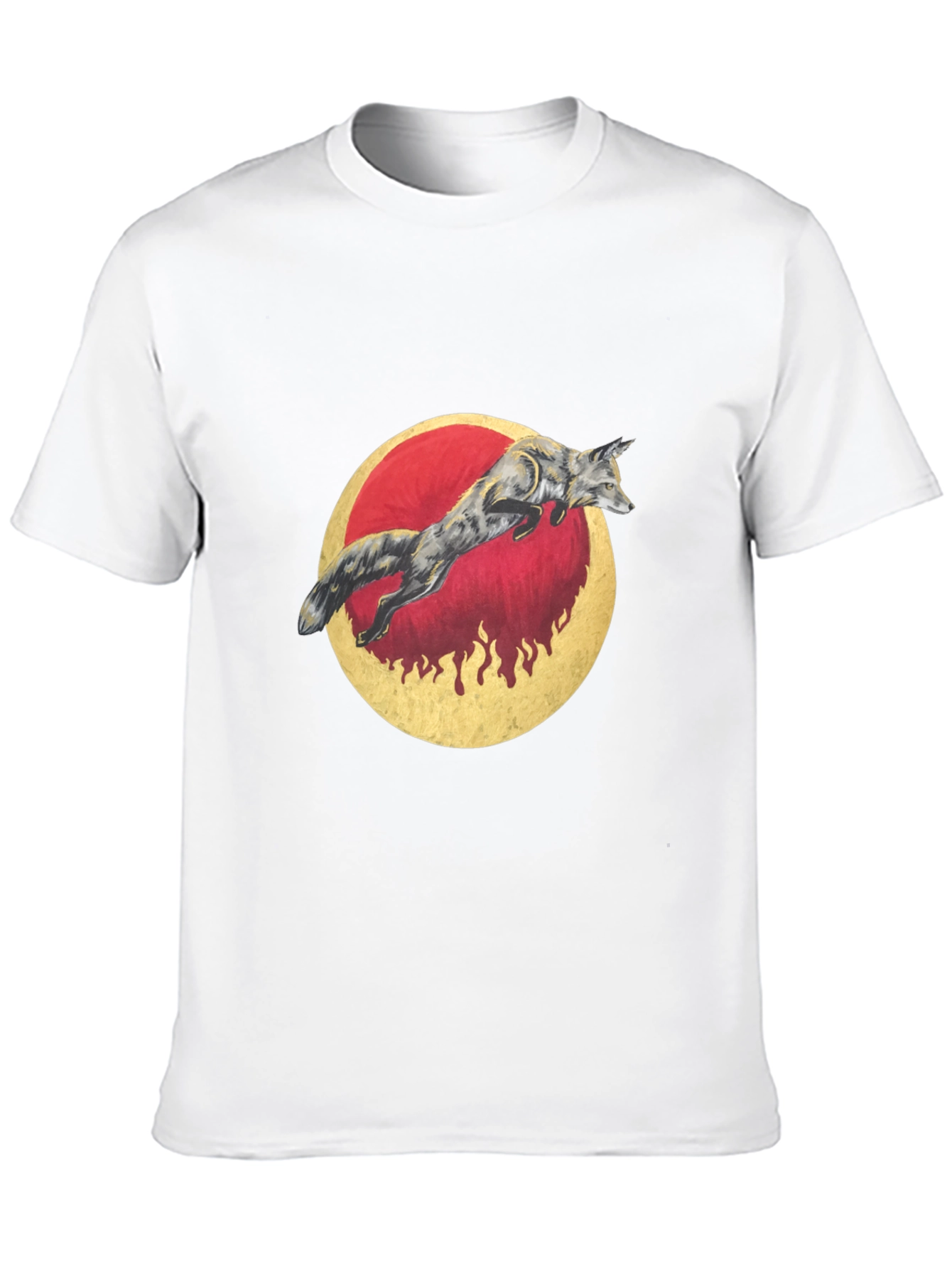 Fox & Moon Graphic Tee - Unisex Black Shirt