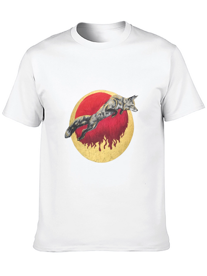 Fox & Moon Graphic Tee - Unisex Black Shirt