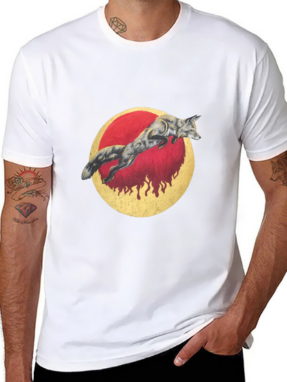 Fox & Moon Graphic Tee - Unisex Black Shirt