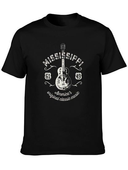 Mississippi Guitar T-Shirt - Classic Music Tee