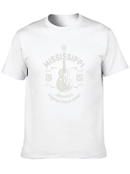 Mississippi Guitar T-Shirt - Classic Music Tee