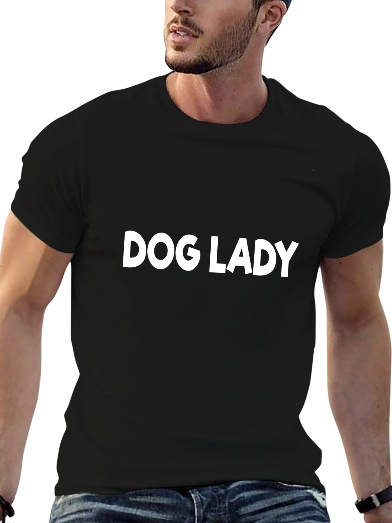 Dog Lady T-Shirt - Unisex Black Tee