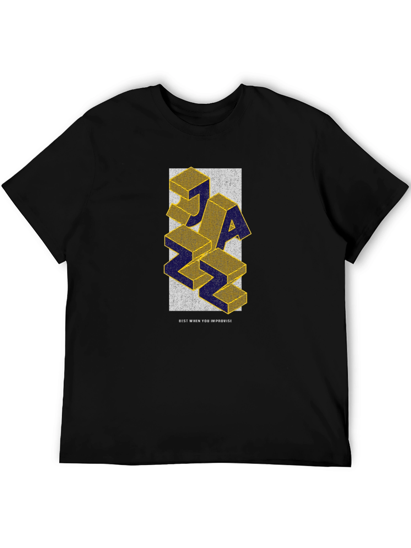 JAZZ 3D Block Graphic T-Shirt - Stylish & Unique