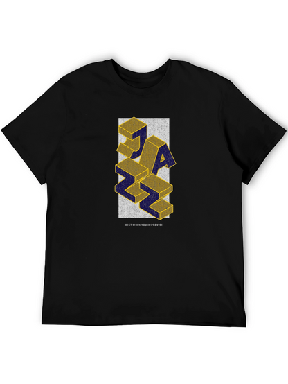 JAZZ 3D Block Graphic T-Shirt - Stylish & Unique