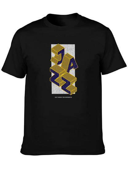 JAZZ 3D Block Graphic T-Shirt - Stylish & Unique