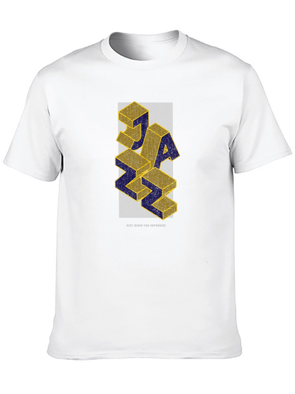 JAZZ 3D Block Graphic T-Shirt - Stylish & Unique