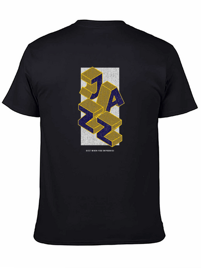 JAZZ 3D Block Graphic T-Shirt - Stylish & Unique