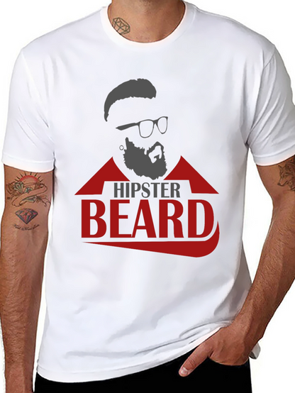 Hipster Beard Graphic T-Shirt