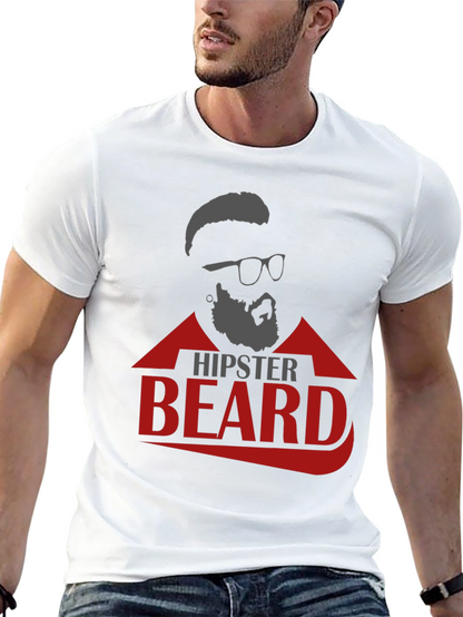 Hipster Beard Graphic T-Shirt