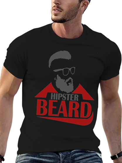 Hipster Beard Graphic T-Shirt