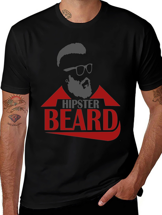Hipster Beard Graphic T-Shirt