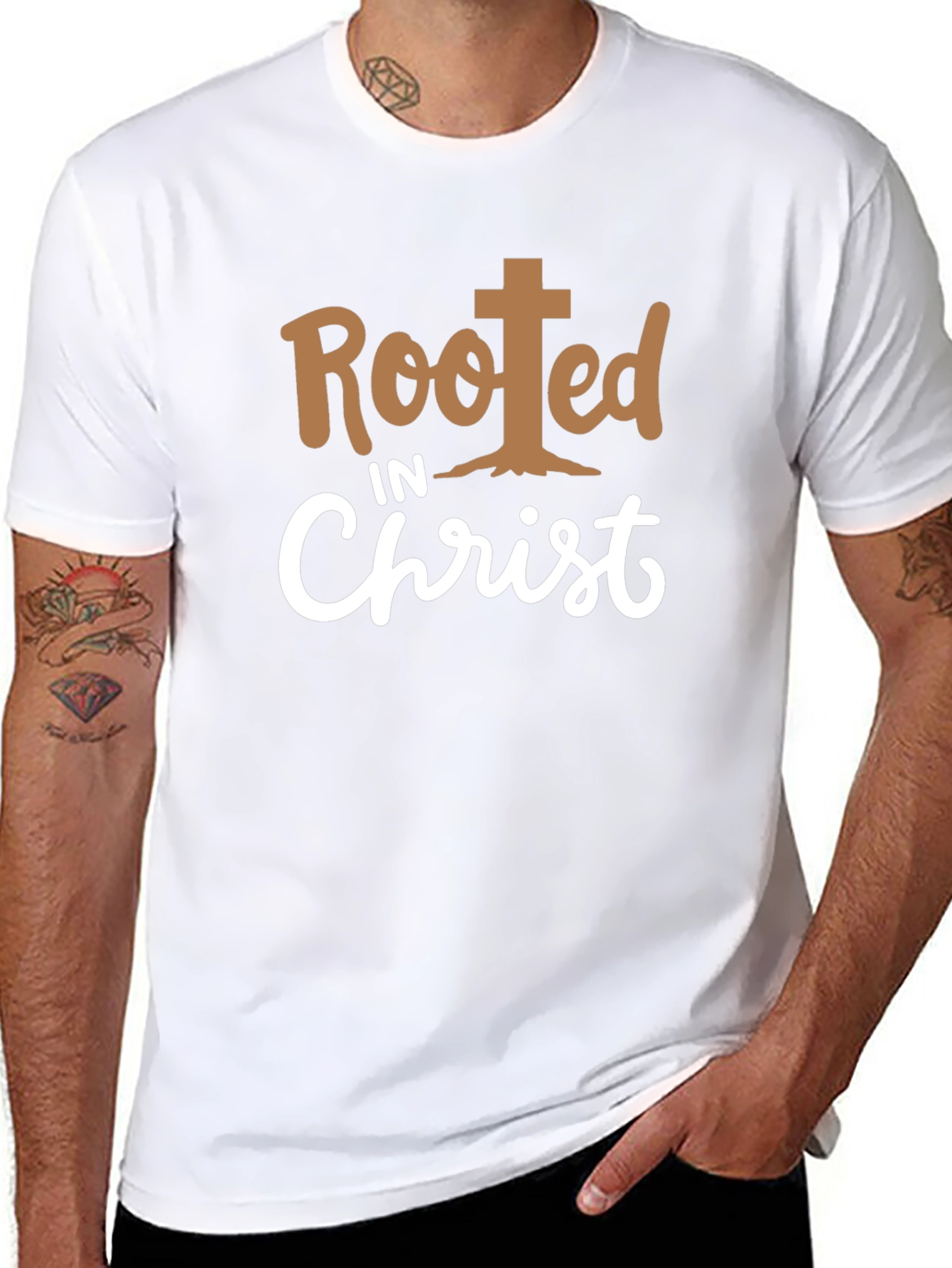 Rooted in Christ Christian T-Shirt
