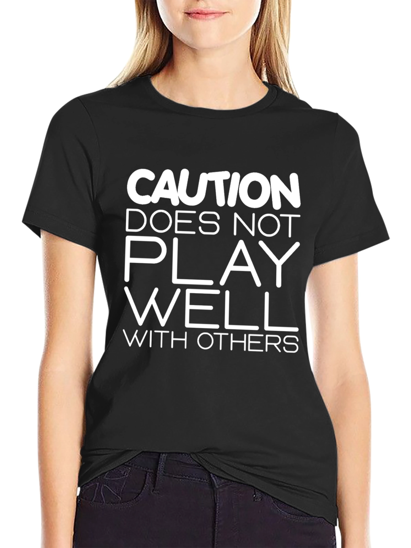 Caution Funny Graphic T-Shirt