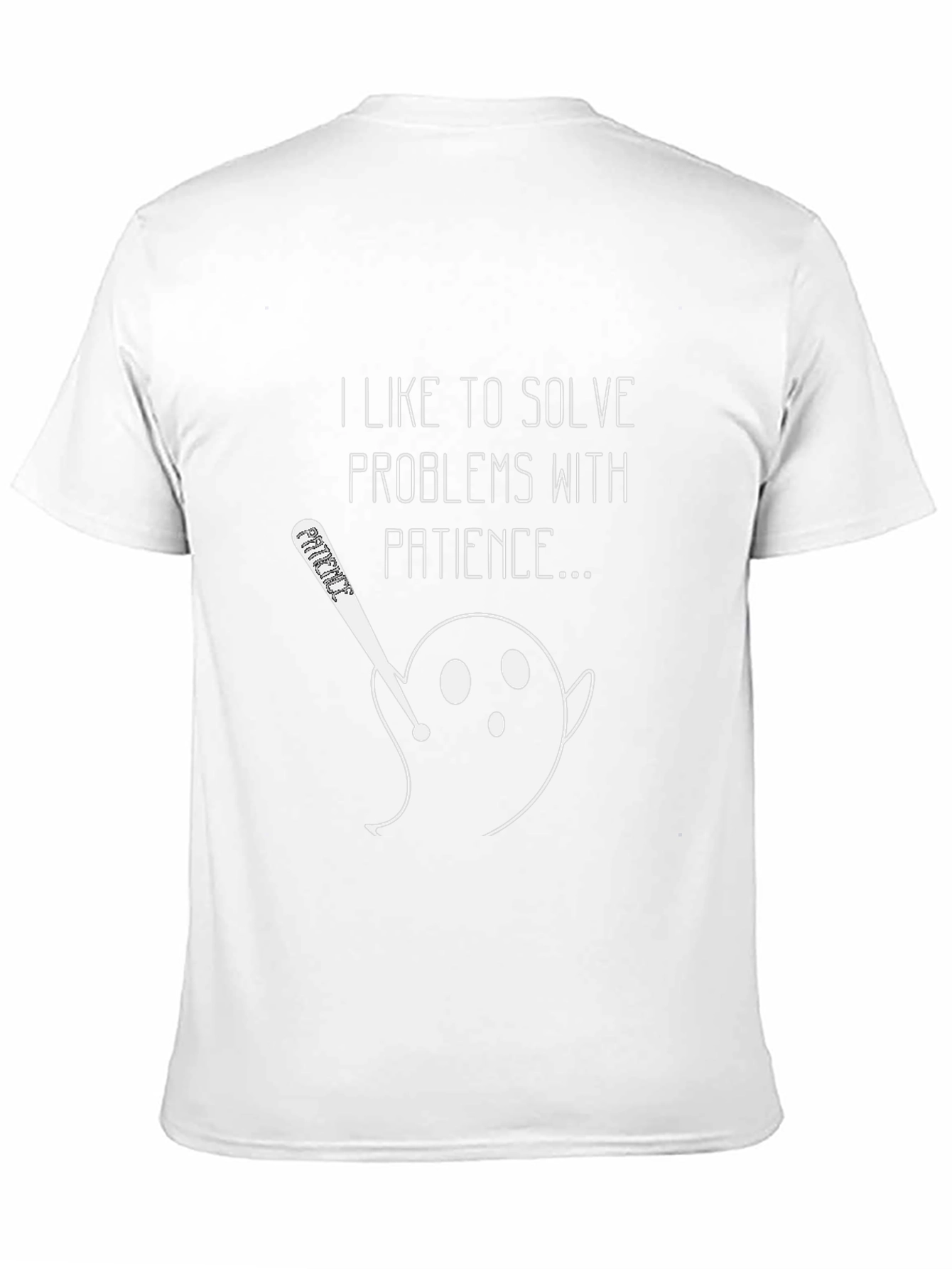 Humorous Patience Graphic Tee - Mens Black T-Shirt