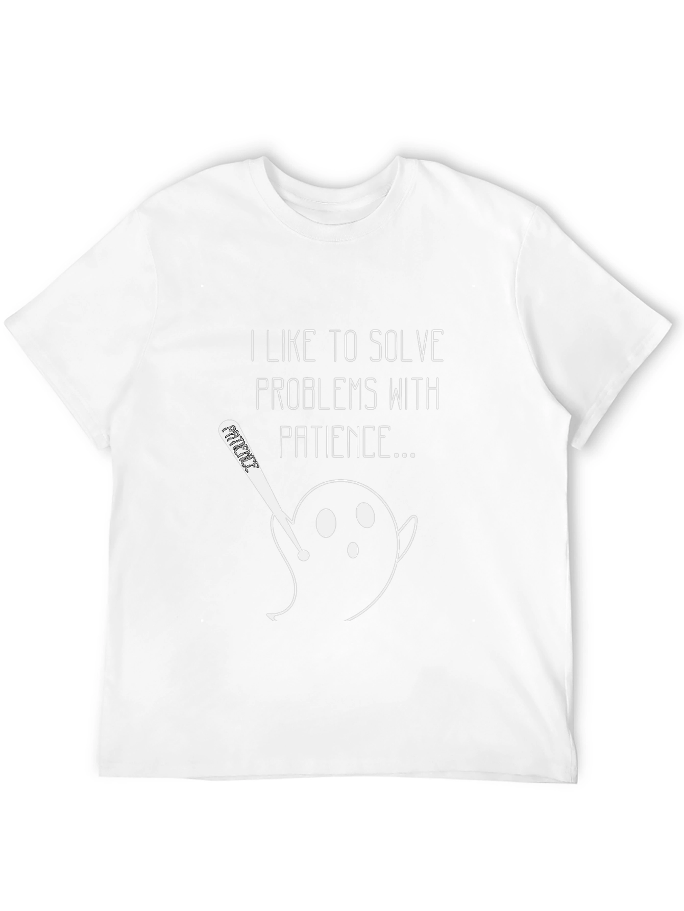 Humorous Patience Graphic Tee - Mens Black T-Shirt