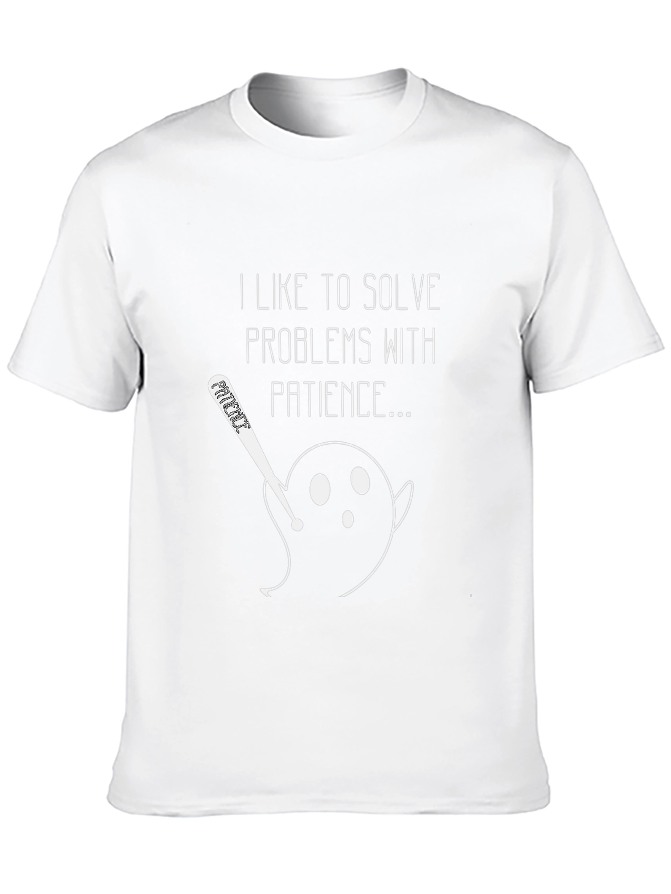 Humorous Patience Graphic Tee - Mens Black T-Shirt