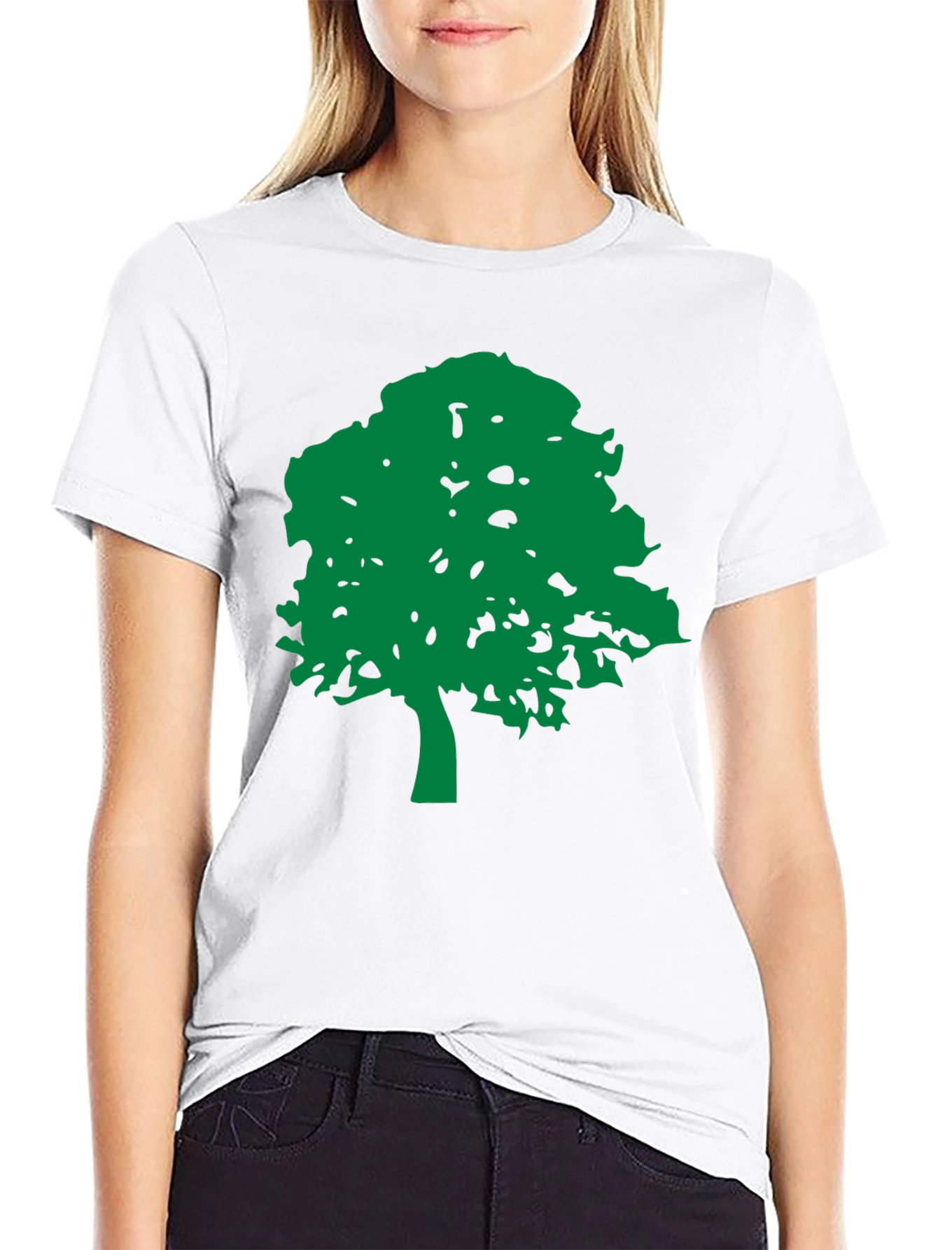 Green Tree Graphic Black T-Shirt - Nature Lovers Tee
