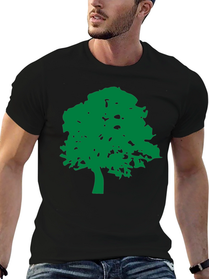 Green Tree Graphic Black T-Shirt - Nature Lovers Tee
