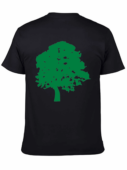 Green Tree Graphic Black T-Shirt - Nature Lovers Tee